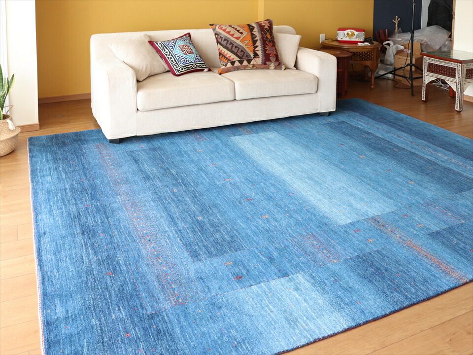 楽天市場】ギャッベ/ロリアタシュ LoriAtash303×251cm ブルー