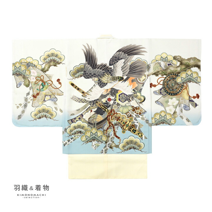 楽天市場】七五三 着物 男の子 5歳 羽織袴セット「白 三種の神器に鷹