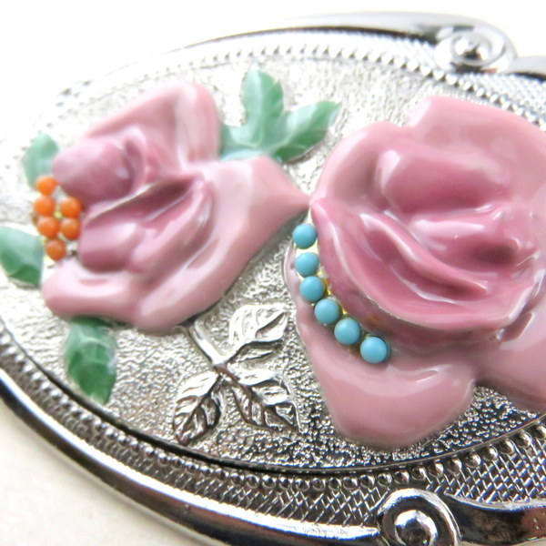 楽天市場】送料無料☆宝物みたい☆ミニ手鏡 ミラー アンティークローズ