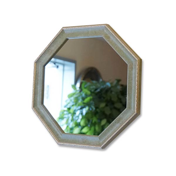 楽天市場】鏡 壁掛け ヴィンテージ 八角ミラー グリーン Mサイズ