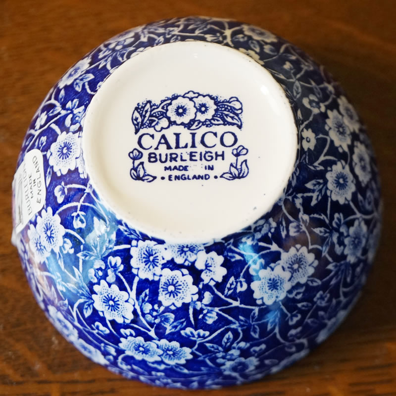 楽天市場】Calico ブルーキャリコ バーレイ社 シュガーボウルL