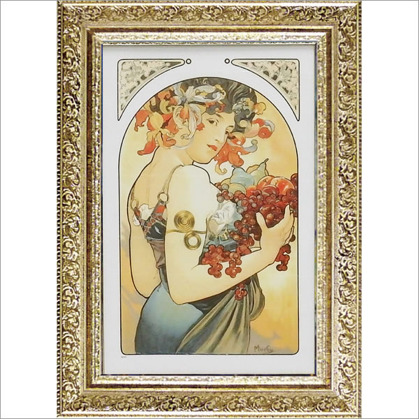楽天市場】絵画 インテリア アルフォンス ミュシャ画 「 フルーツ