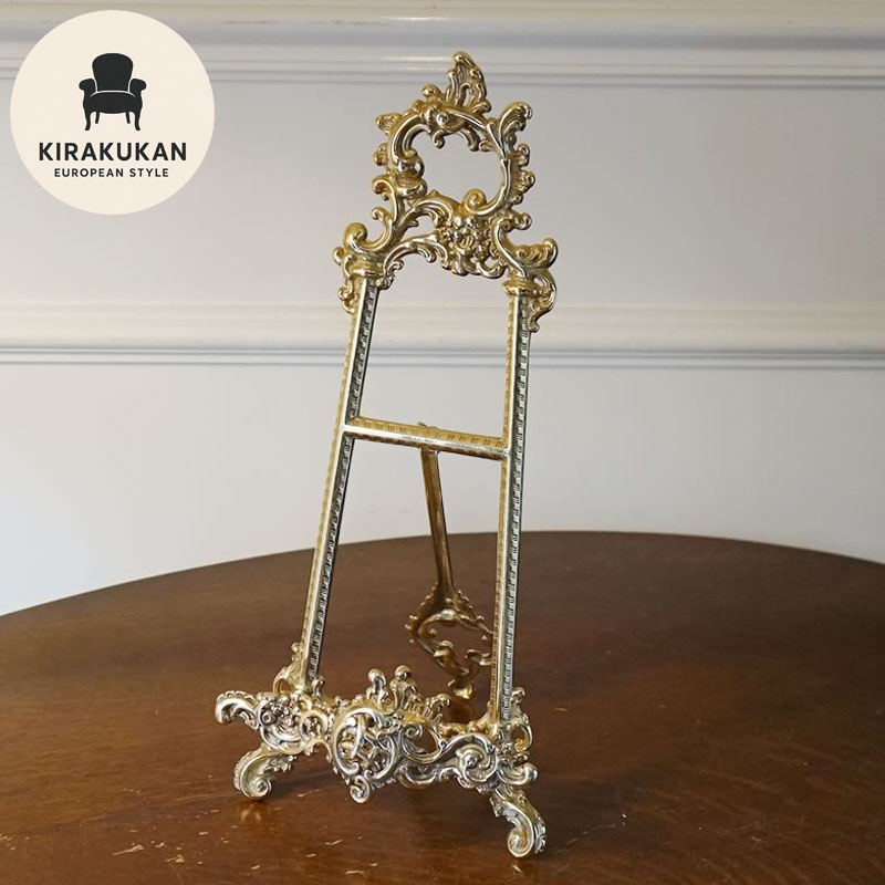 楽天市場】イタリア製 イーゼル Mサイズ ブラス 真鍮 皿立て 組立式