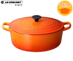 楽天市場】ル・クルーゼ／LECREUSET ココットオーバル25cm オレンジ