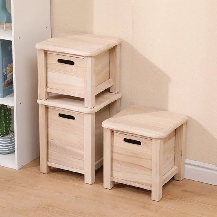 楽天市場】 収納ボックス 木製 引き出し付き イス 収納 収納スツール