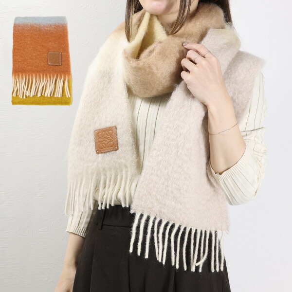 楽天市場】LOEWE ロエベ Mohair WoolStrip Scarf ストライプ モヘア