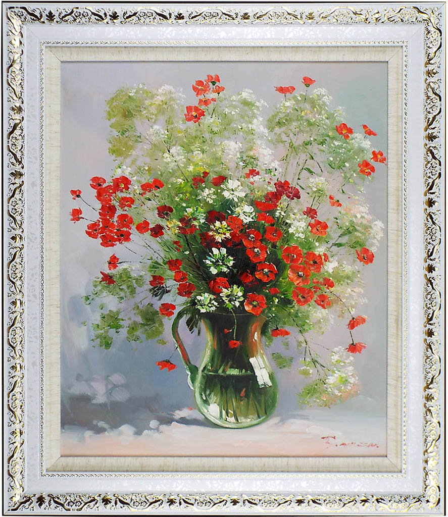 楽天市場】花の絵 絵画 油絵 アートパネル開業祝い 開院祝い「透明花瓶