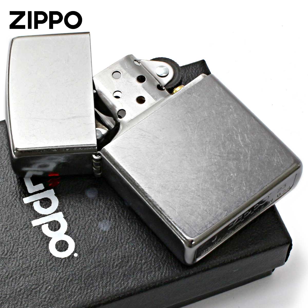 楽天市場】Zippo ジッポライター 無地 ストリートクローム Street