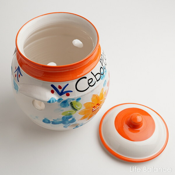 楽天市場】スペイン陶器 野菜保存ポット ベジタブルポット（S） M柄