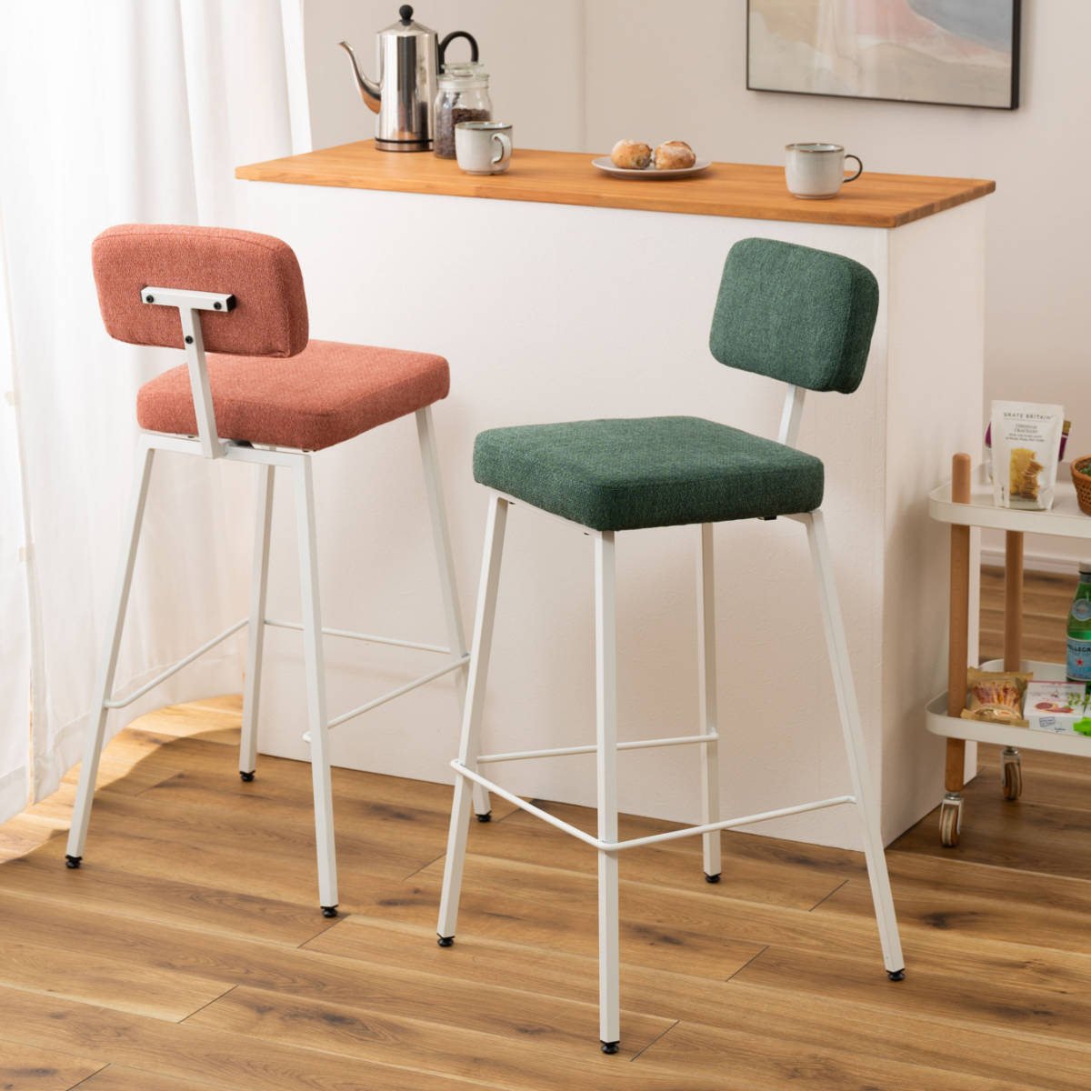 楽天市場】カウンターチェア 同色2脚セット 座面高77.5cm ハイチェア