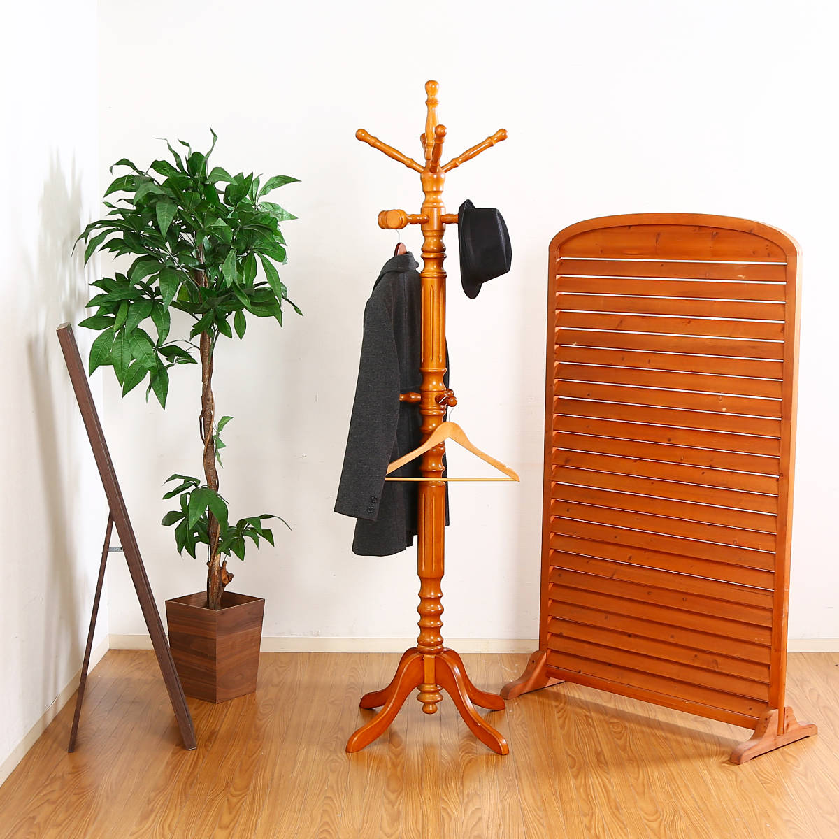 楽天市場】ポールハンガー 木製 イタリアンコートハンガー コート