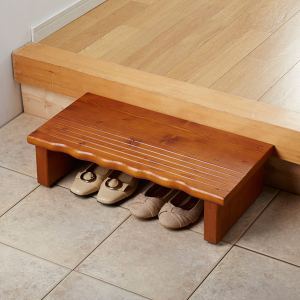 楽天市場】玄関 踏み台 天然木玄関台 幅60cm （ 送料無料 木製 玄関台