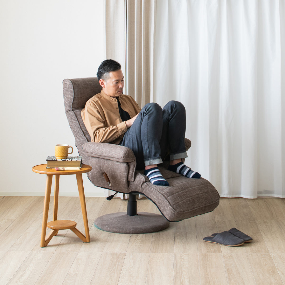 楽天市場】高座椅子 ハイバックタイプ 回転 昇降式 座面高42～48cm