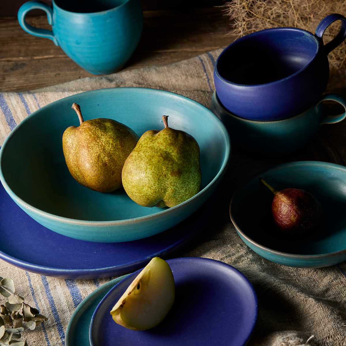 楽天市場】ボウル 21cm Blueシリーズ 陶器 食器 笠間焼 日本製 （ お皿