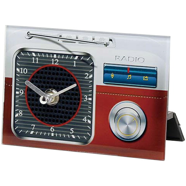 楽天市場】置き時計 アナログ レトロ ラジオ 時計 （ クロック 置時計