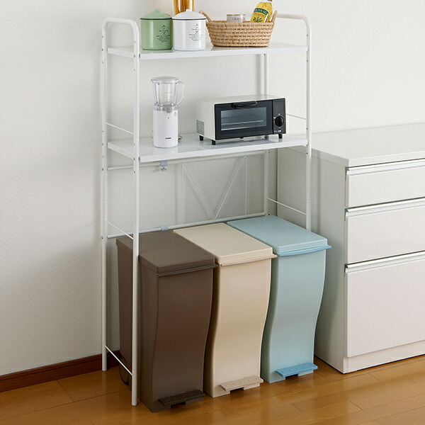 楽天市場】ゴミ箱上ラック 幅55〜85cm 伸縮式 調理家電ラック スチール