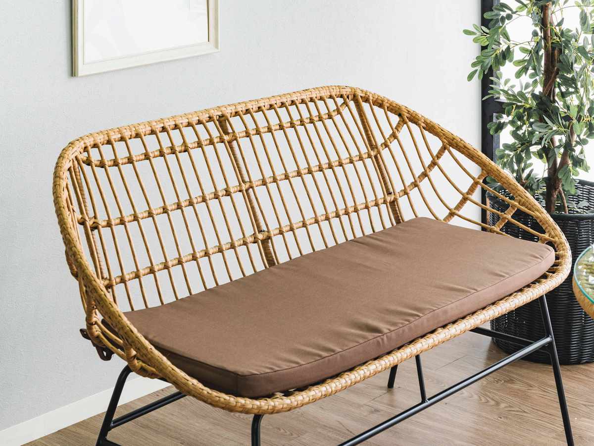 楽天市場】ベンチソファ 2人掛け ラタン調 マーレ （ ベンチ 2人掛け