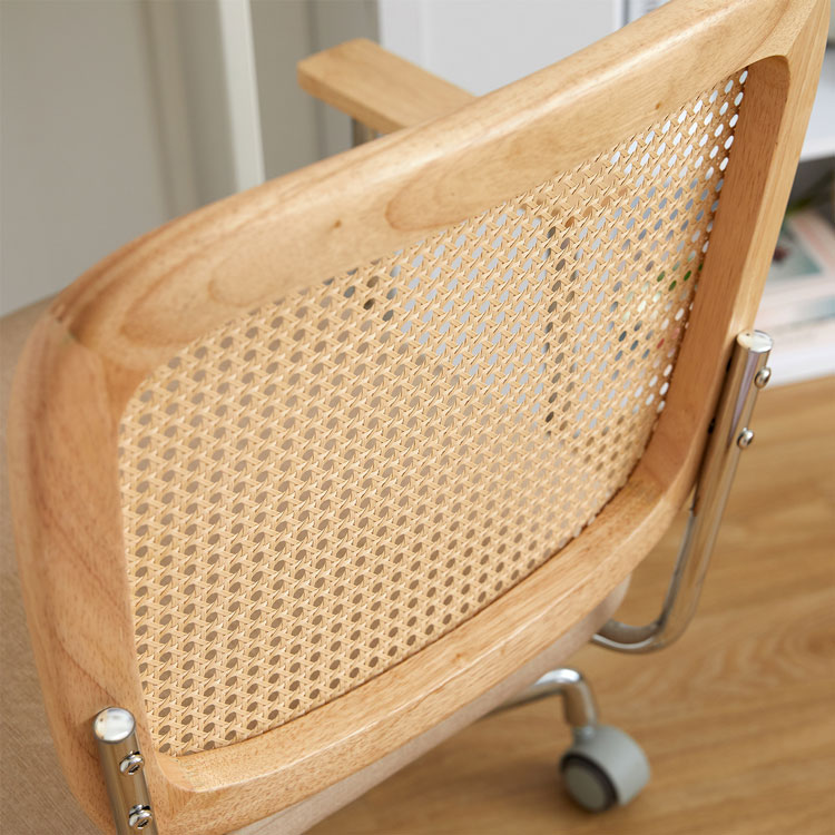 楽天市場】デスクチェア ラタン調チェア おしゃれ オフィスチェア 椅子