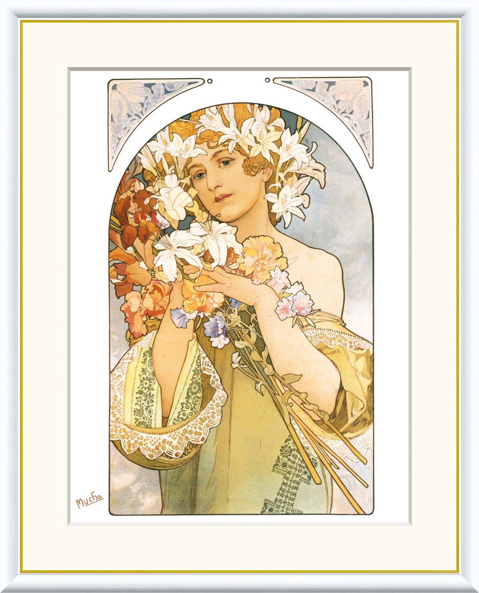 楽天市場】【アート 絵画】世界の名画 アルフォンス・ミュシャ 花 春