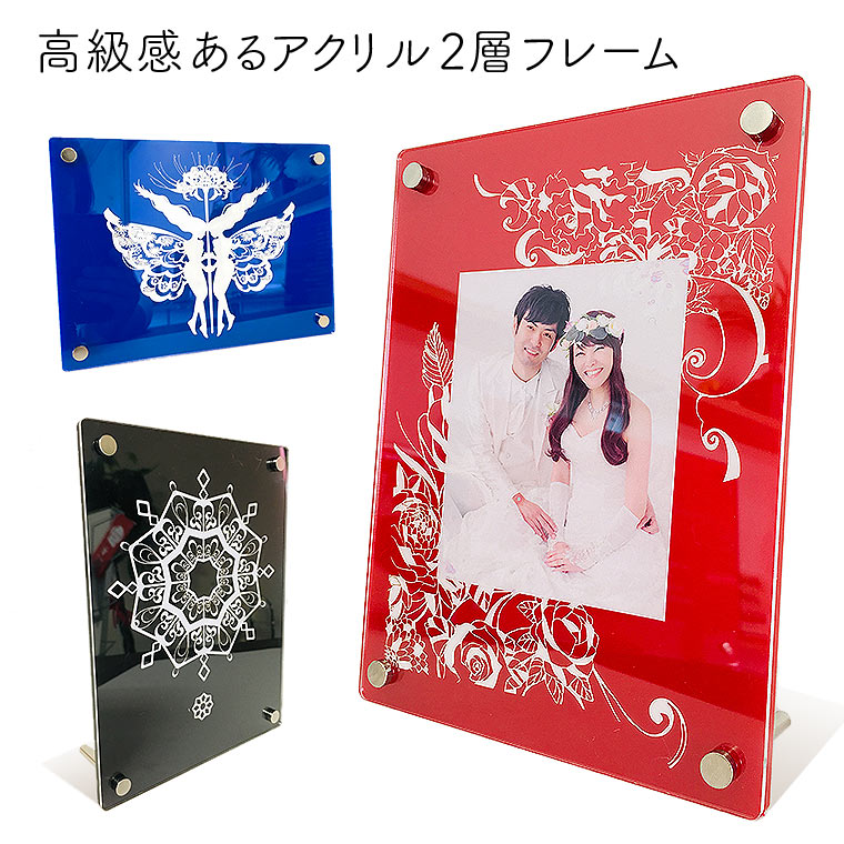 楽天市場】アクリルフォトフレーム 195mm×145mm はがき・ポストカード