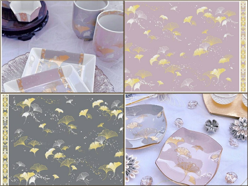 楽天市場】ポーセラーツ 転写紙 【白磁用・セット割】和モダンいちょう