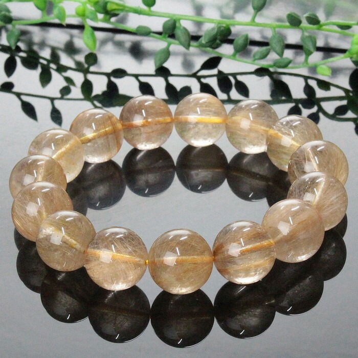 楽天市場】【高品質 一点物 大玉 15mm】ルチルクォーツ ブレスレット