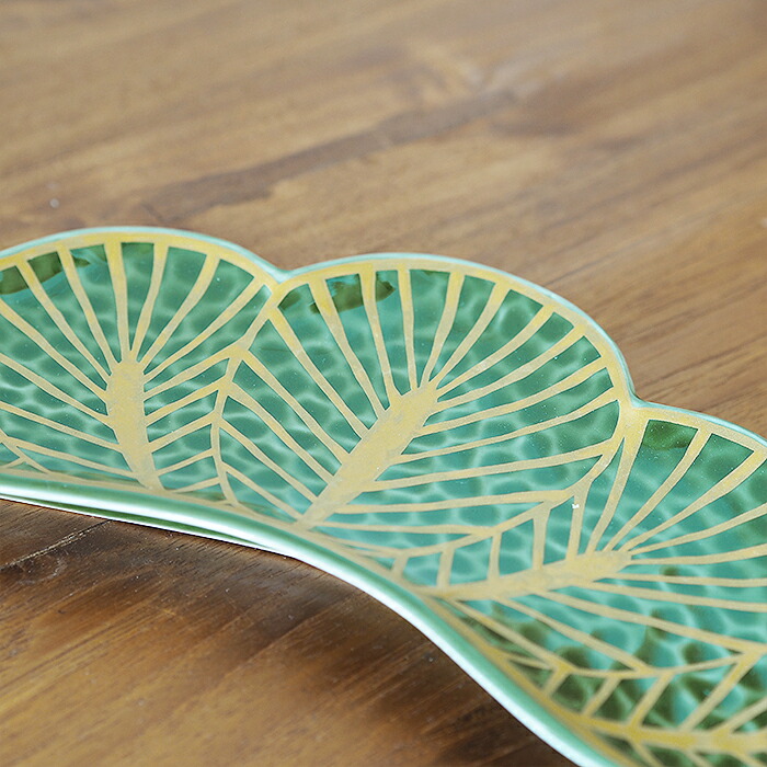 楽天市場】幸楽窯 錦 茶緑金 松葉形 前菜皿 / 有田焼 和食器 新年