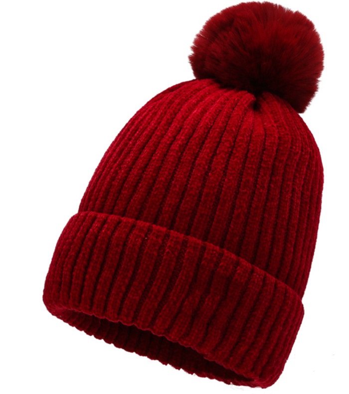 楽天市場】ニット帽子 ポンポン付き 男女兼用 春秋冬用 全5色