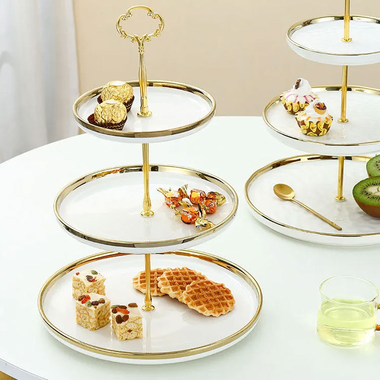 楽天市場】 アフタヌーンティー 菓子皿 ケーキスタンド 華やか 3段