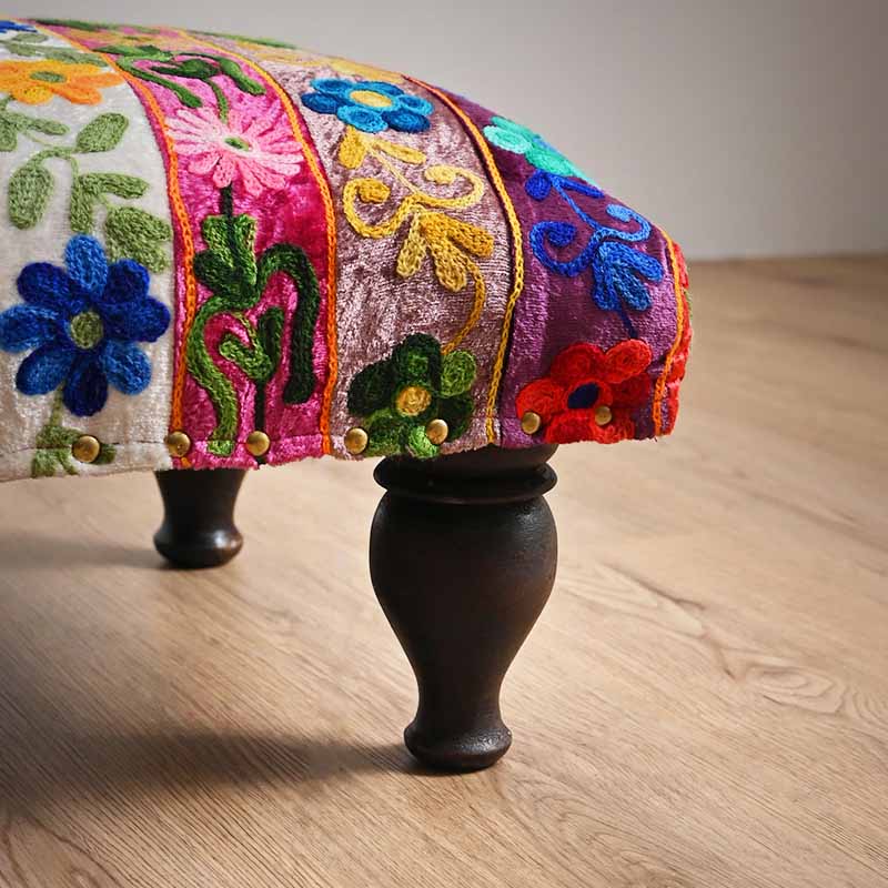 楽天市場】オットマン スツール チェア 椅子 イス パッチワーク ベロア