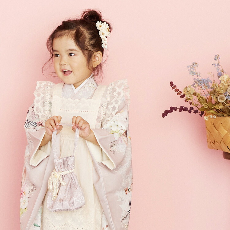 楽天市場】七五三 着物 3歳 レンタル 753 3歳 女の子 くすみカラー