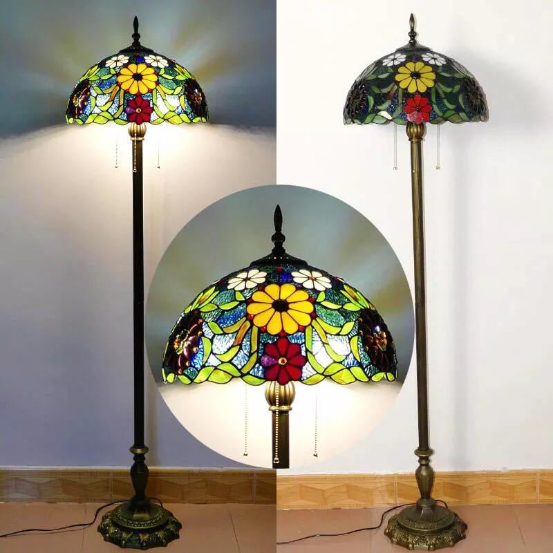 楽天市場】A012073ステンドグラスフロアライト 間接照明 フロア