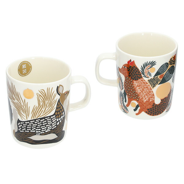 楽天市場】マリメッコ ケトゥンマルヤ＆ペウラ マグカップ 250ml 2個