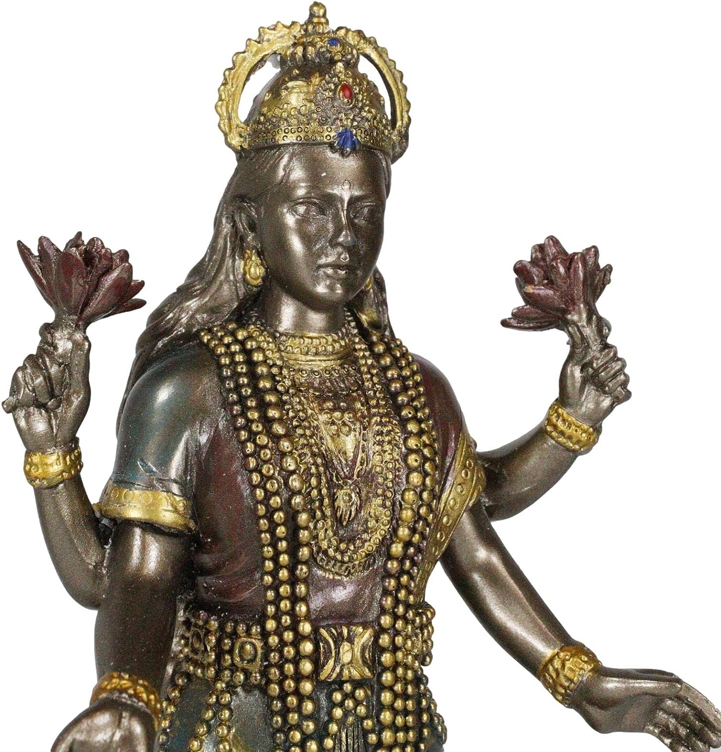 楽天市場】幸運の象徴 吉祥天 蓮の上のラクシュミー 彫像 ヒンズー神