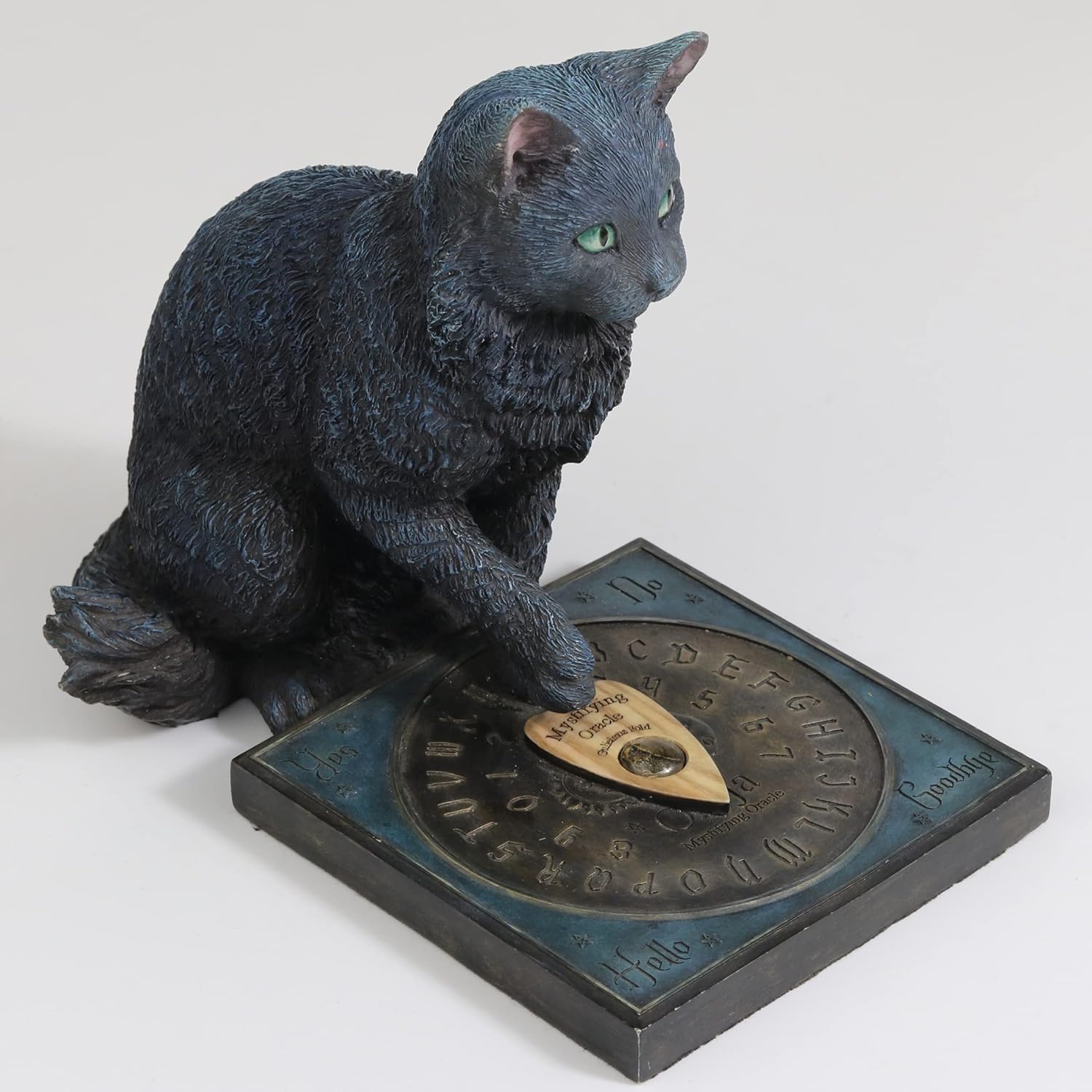 楽天市場】精霊板の前に座って「主の声」を待っている神秘的な黒猫彫像