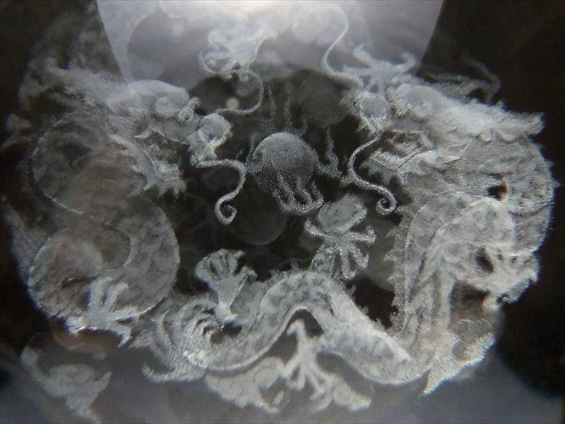 楽天市場】○【五本爪の双龍 (2匹の龍神) 丸玉 クリスタルガラス製