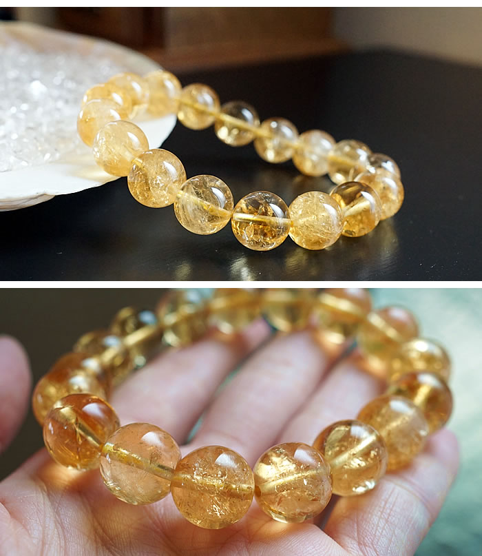 楽天市場】【非加熱】天然レインボー入りシトリン(黄水晶)AAA 12mm