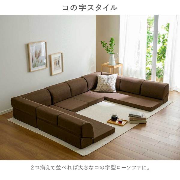 楽天市場】3人掛けソファー フロアコーナーソファ3点セット グレー