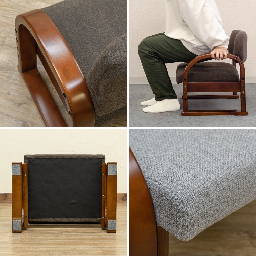 楽天市場】【レビュー特典】 ラクラク座椅子 ファブリック ブラウン