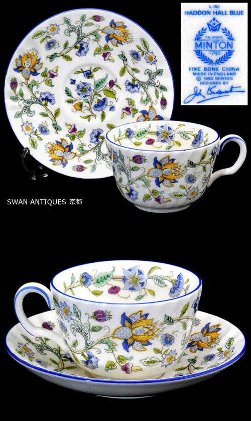楽天市場】英国製イギリス ミントン Minton ハドンホール ブルー
