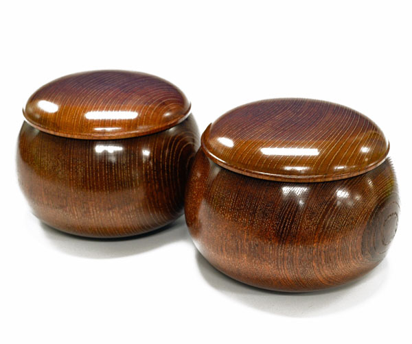 楽天市場】囲碁 木製碁笥 欅 色付 大 ※蛤碁石30号まで収納可能 : 将棋