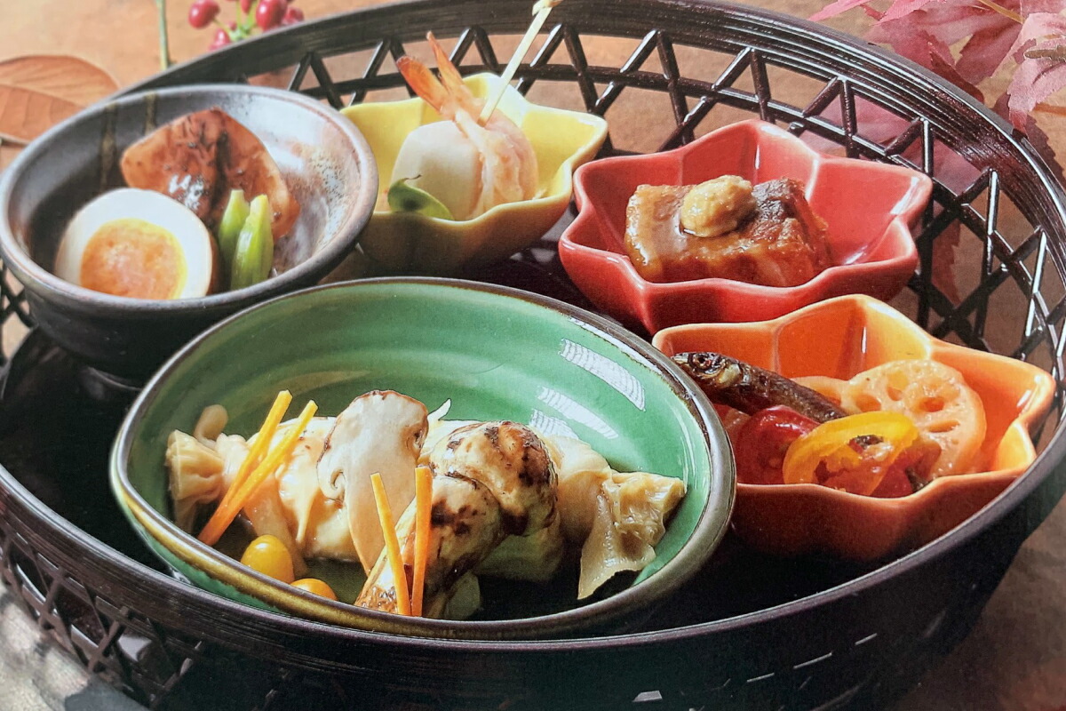 楽天市場】松花堂 5品籠盛「月もみじ」 溜篭と小鉢5点のセット 日本