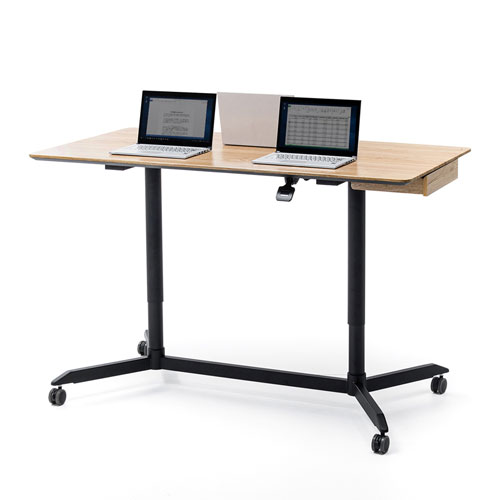 楽天市場】ミーティングテーブル(ガス圧昇降・キャスター付き・W1500