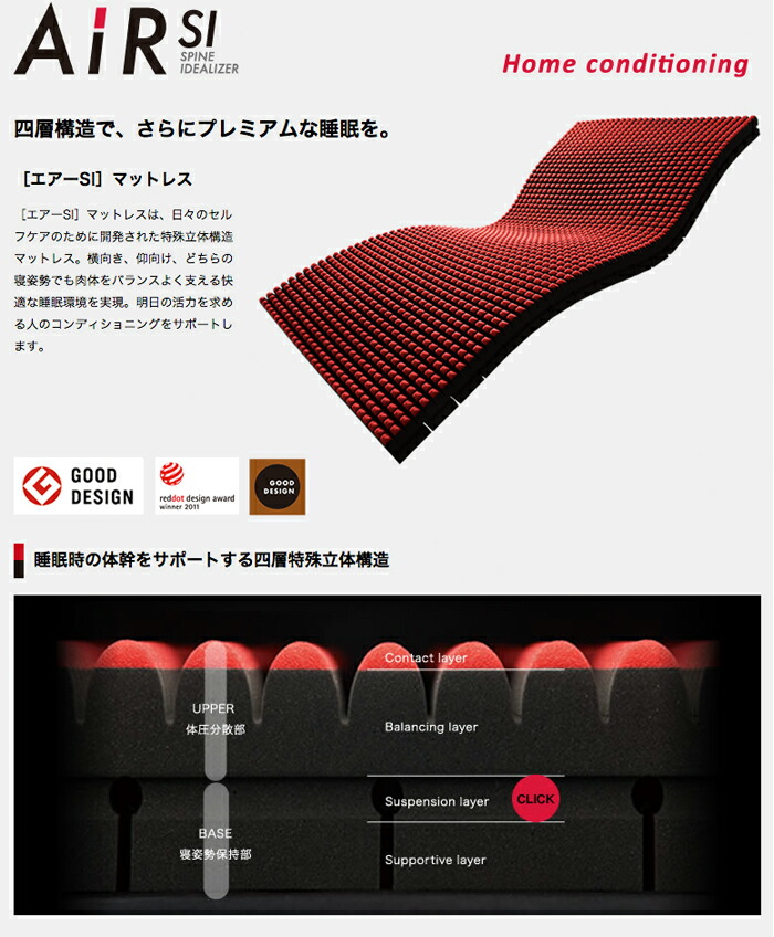 楽天市場】東京西川 AIR［エアーSI-H］ マットレス/Hard マットレス