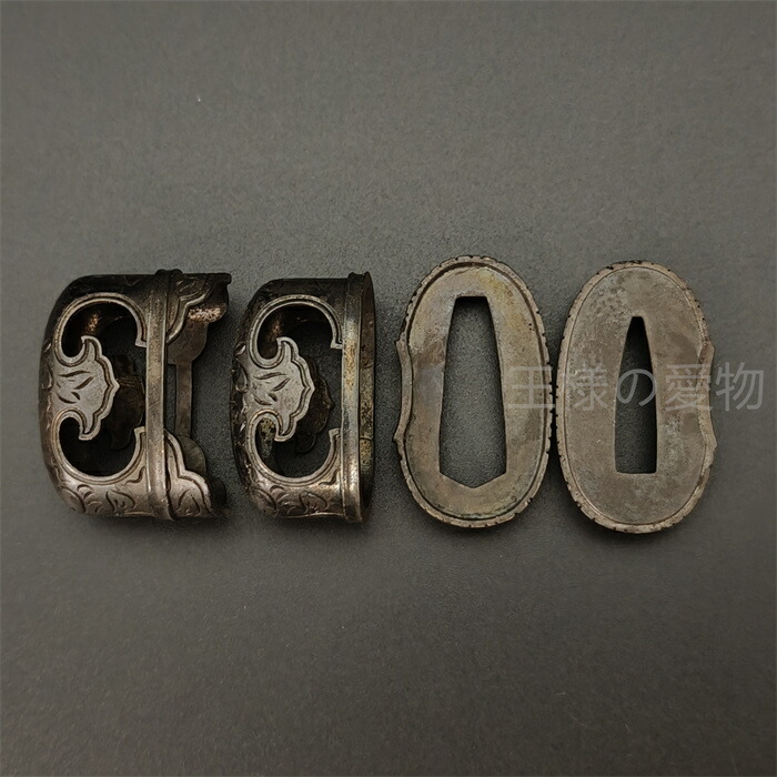 楽天市場】日本刀装具 合口拵え 唐草の図 縁頭 鯉口鐺 銅地 金工 金具