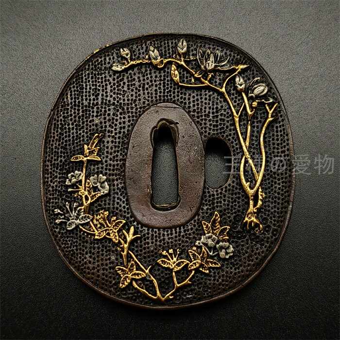 楽天市場】日本刀装具 刀鍔 白木蓮図 銅地 金工 細工 鍔 つば 居合用