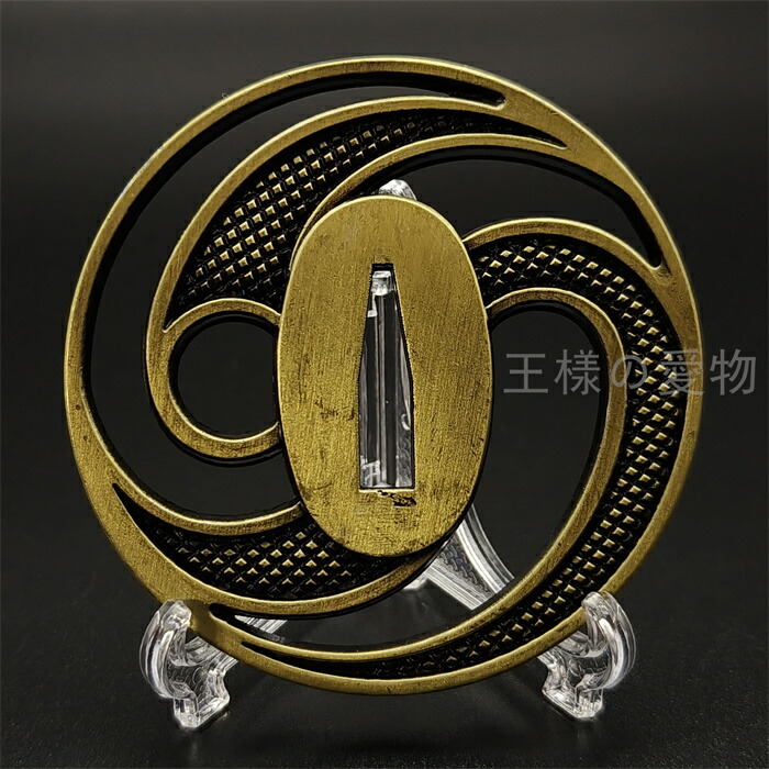 楽天市場】日本刀装具 渦の図 刀鍔 合金製 現代品 鍔 刀の鍔 ツバ 鐔