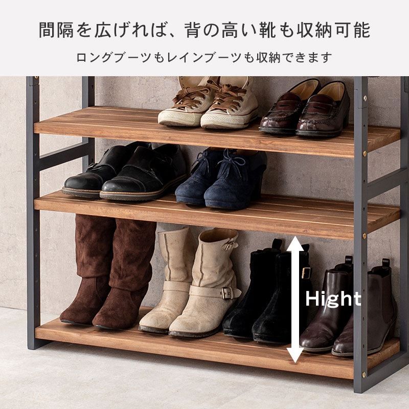 楽天市場】2色から選べるシューズラック 幅85cm 棚5段【NOR】ノア(下駄