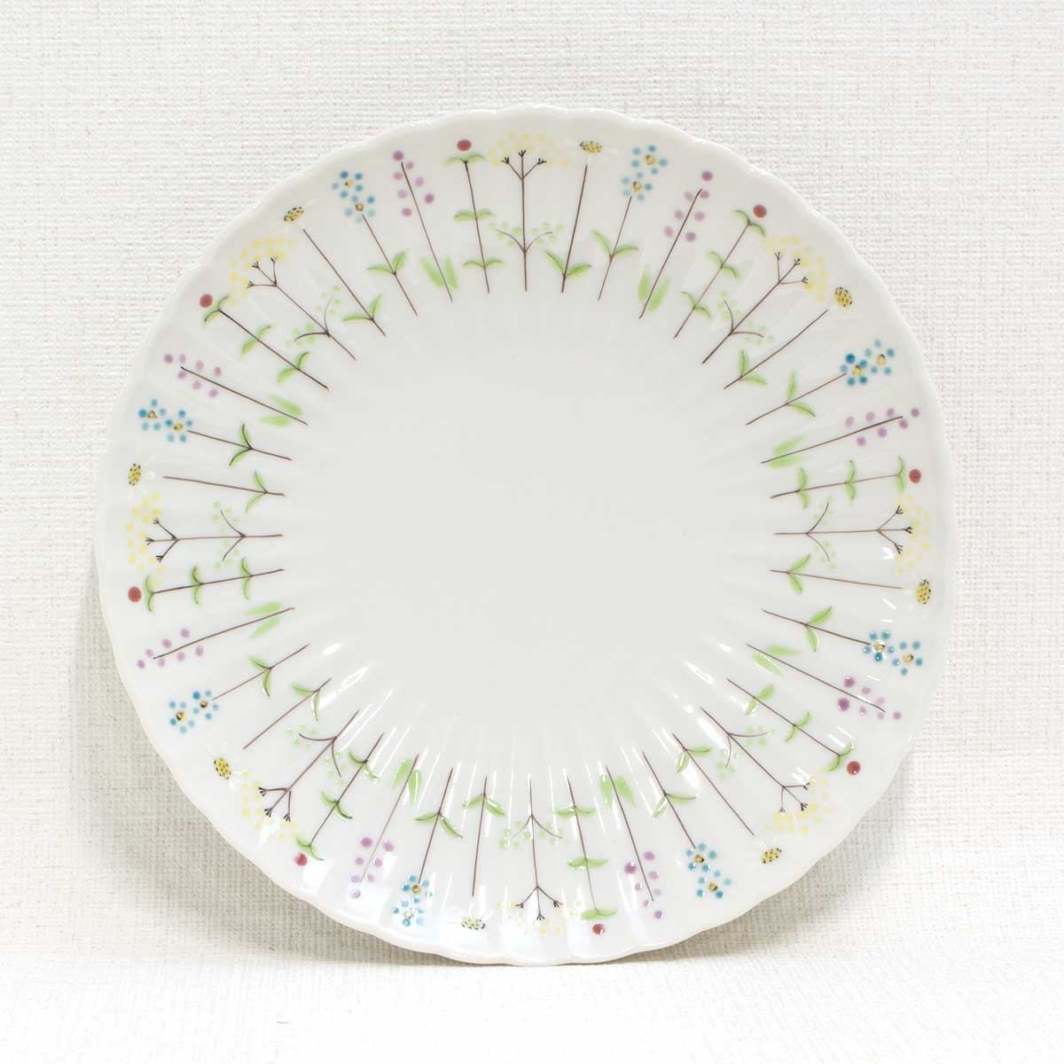 楽天市場】九谷焼6寸皿 花の小路 小高裕子（色絵遊） 九谷焼皿 九谷焼