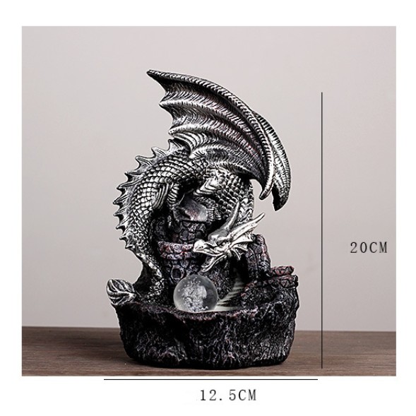 楽天市場】ドラゴン LEDクリスタルボール 逆流 お香ホルダー